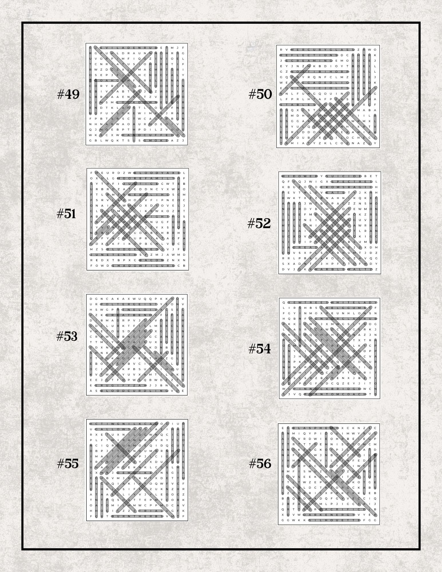 Haunted Word Search Solutions