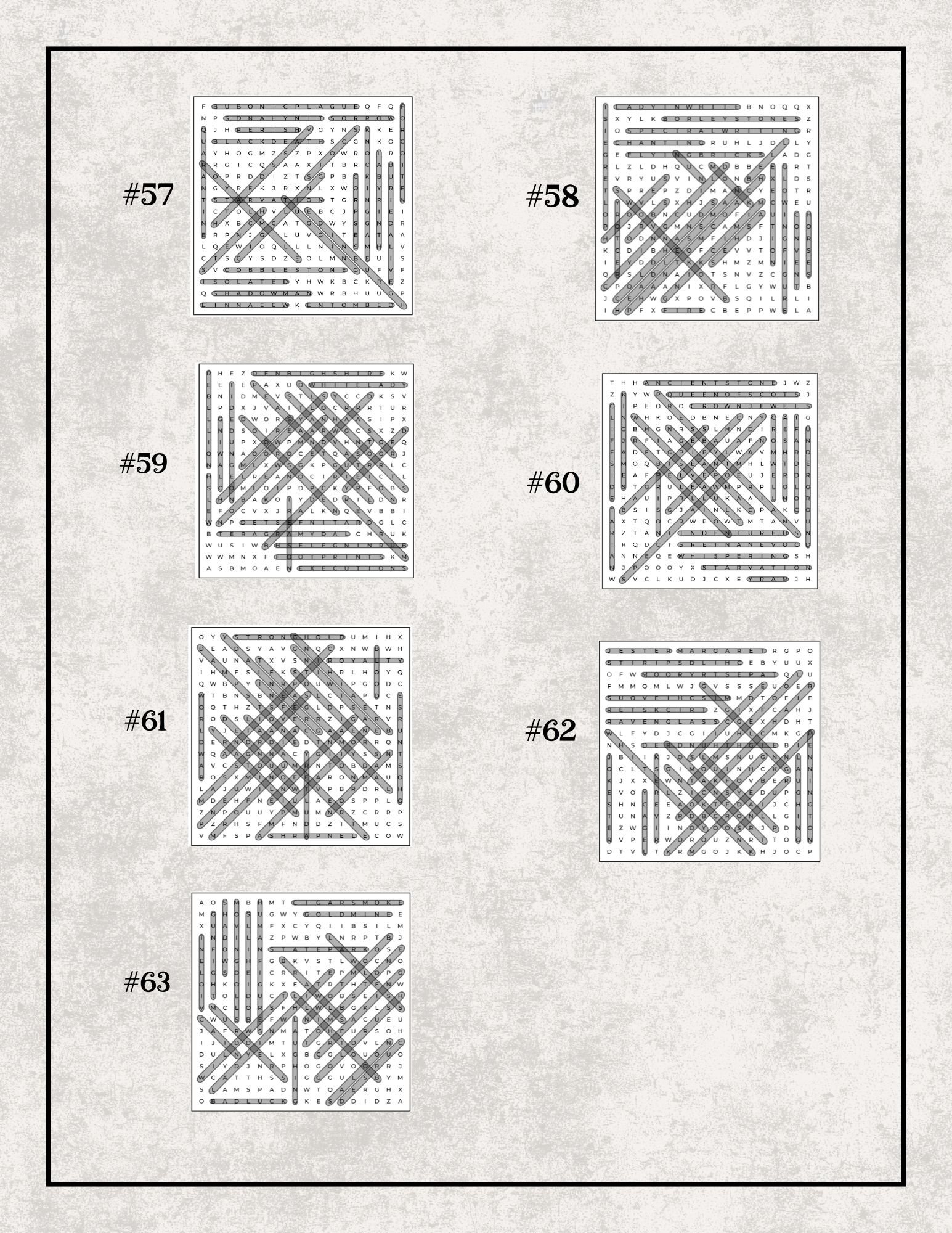 Haunted Word Search Solutions