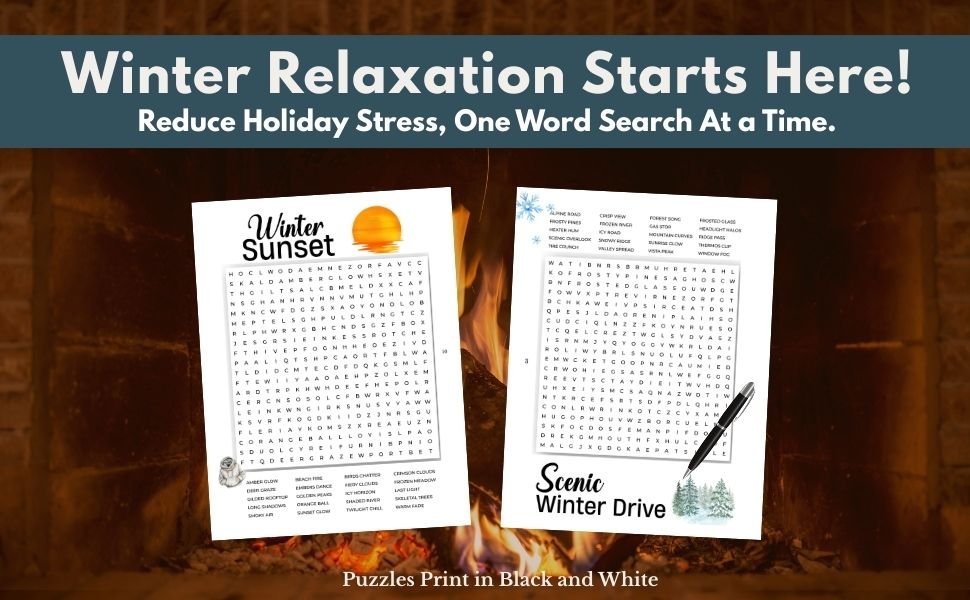 sample winter word search puzzles